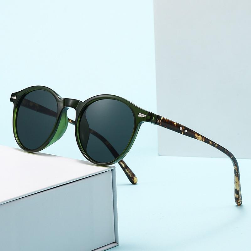 New Small Round Frame Sunglasses for Men Women UV Resistant Sunscreen Outdoor Fashion Driving Eyewear