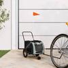 VidaXL Pet Bike Trailer Grey and Black 93888