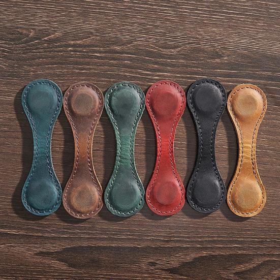 Yousheng 6 Pcs Magnet Faux Leather Bookmarks Multi Colors Magnet Clip Bookmarks Anti-slip Strong Magnet Book Markers Book Lover Accessories