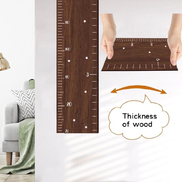 Ergonomischer Holz-Höhenversteller Bequeme Wandmess-Aufkleber