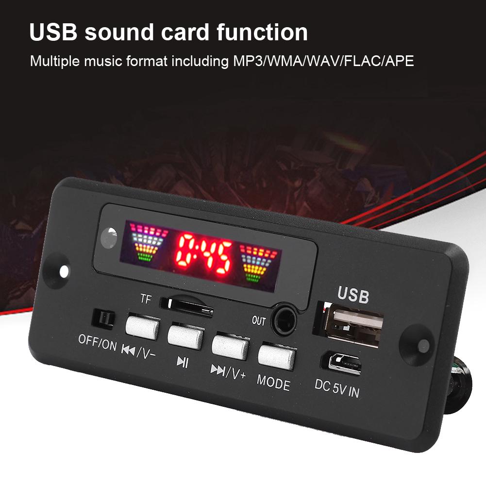 Bluetooth 5.0 Audio MP3 Decoder Board Module with Remote Controller Speaker Accessory