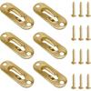 Curtain Rod Bracket,Curtain Rod Holder with Screw Pack (for 5/16"Curtain Rod), 4PCS,Gold