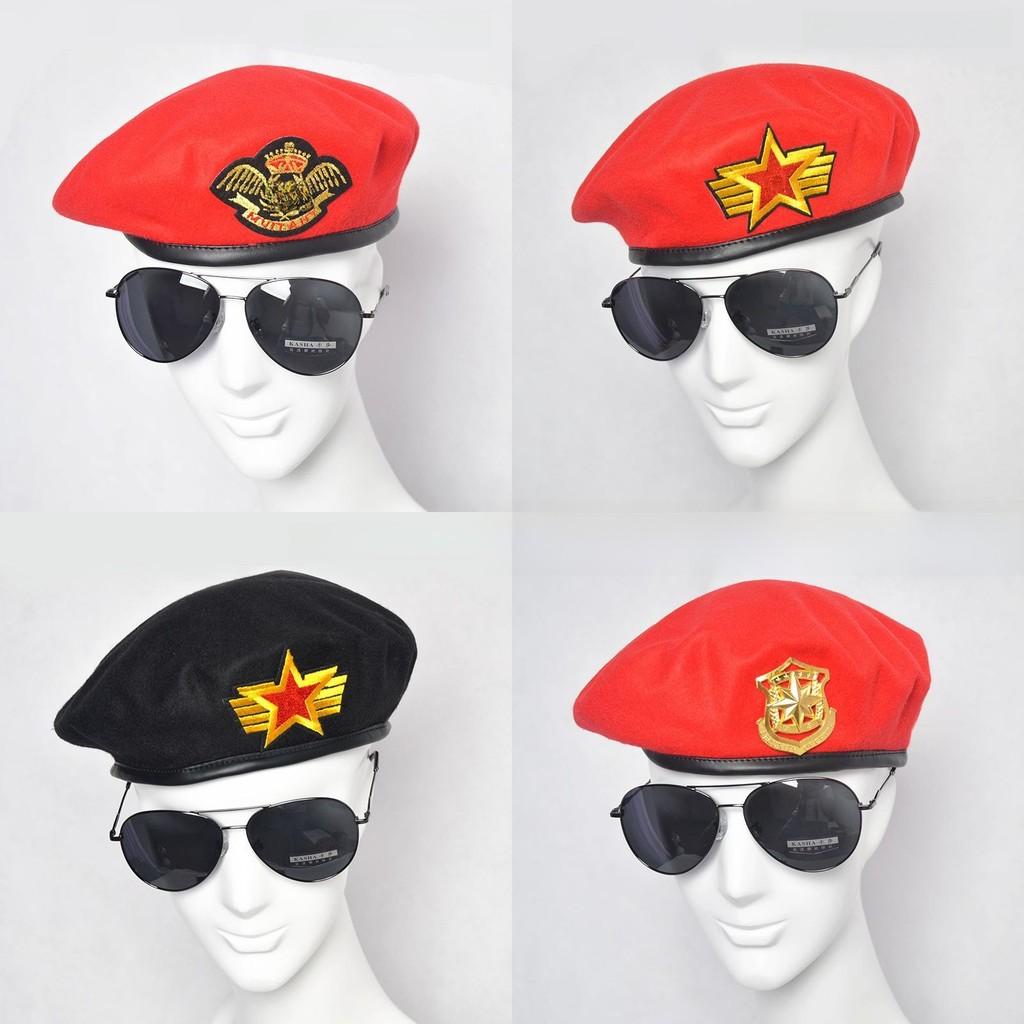 Marvel Logo Wool Beret Hat With Retro British Style And Uv Sunshade For Adults
