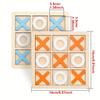 Tic Tac Toe Game Classic XOXO Board Game Family Fun Travel Toys Strategy Toys Perfect for Birthday Gifts Wooden 3x3 Grid JXB