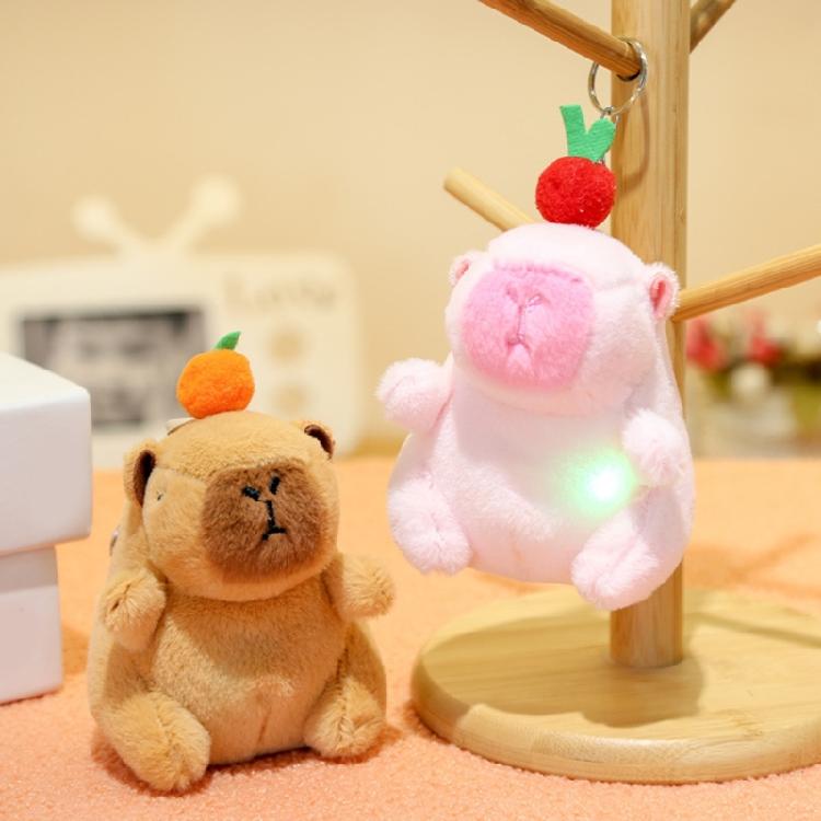 Soft Fabric Capybaras Plush Keychain with Music Box Cartoon Animal Character Backpack Charm Unique Accessory for Bag