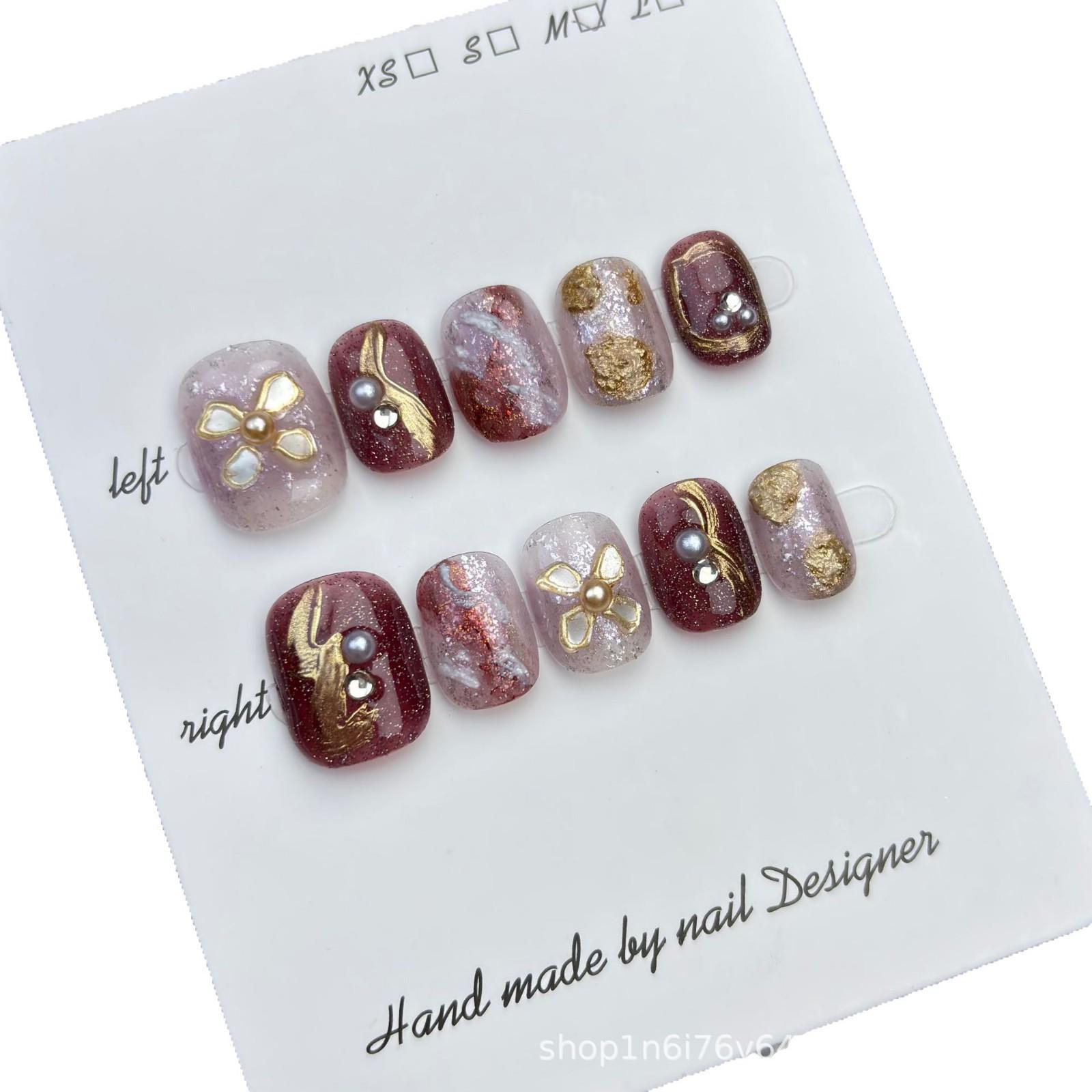 

Romantic Flair 3D Seashell & Flower Bling Nails Small