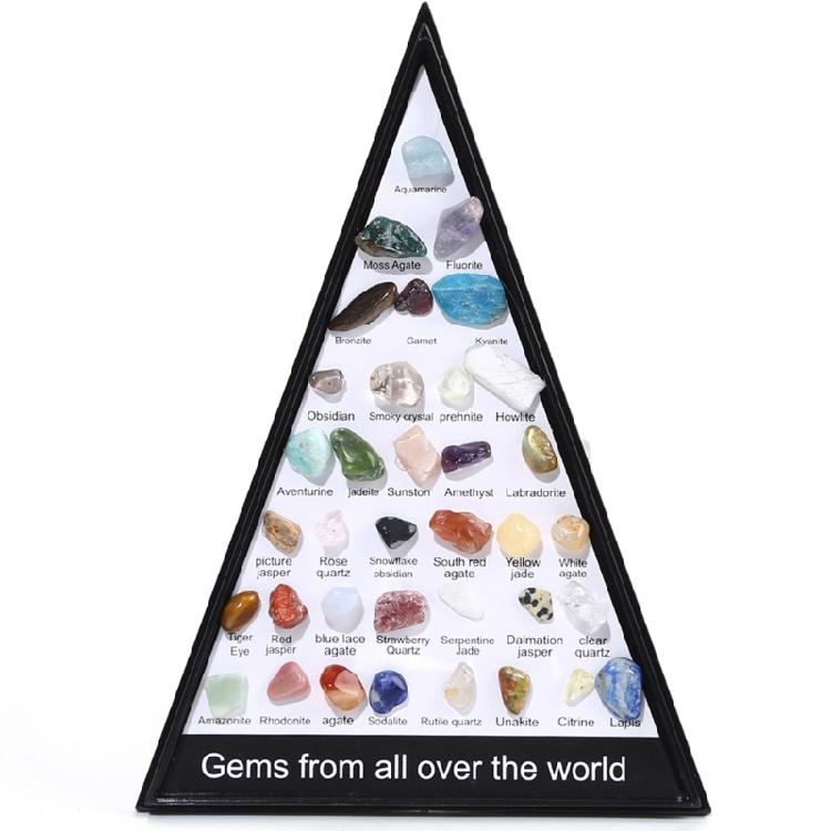 

Multifuntional Natural Stone Specimen Set Containing 36 Crystal Agate Minerals Suitable for Collectors and Enthusiasts білий