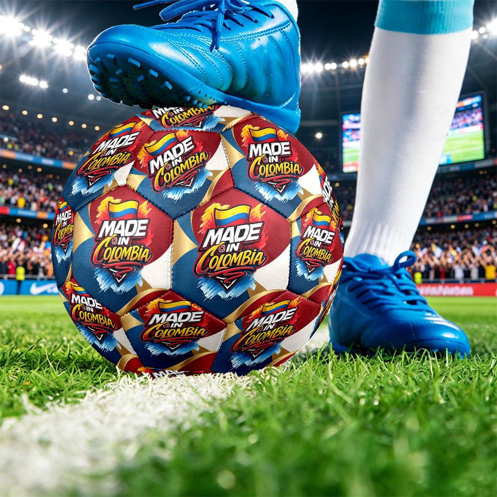 Pallone da Calcio Stampato Colombia Taglia 5 Resistente all'Usura Standard da Allenamento per Adulti Regalo per Appassionati per Partite Sportive Indoor Outdoor