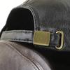 PU Leather Thicken Warm Vintage Baseball cap for Men Autumn Winter