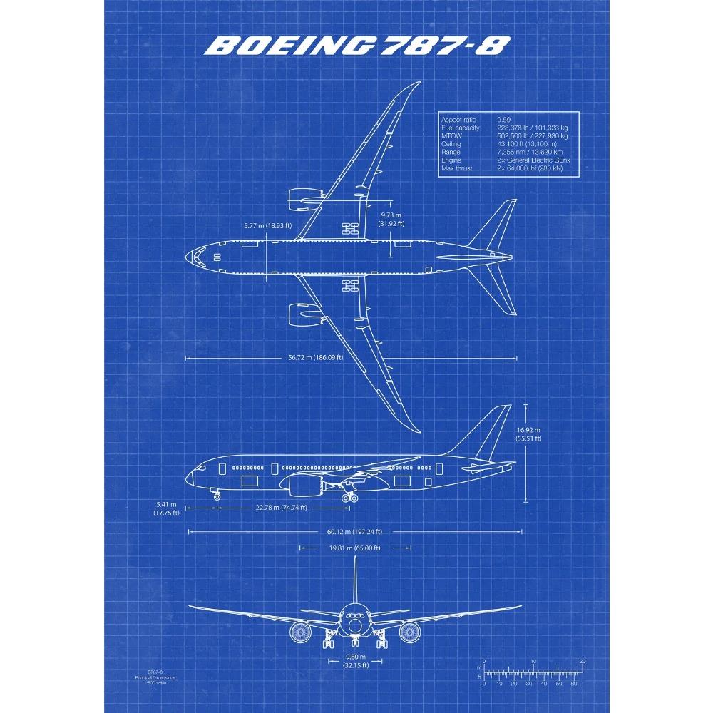 Air Force Flugzeug Airbus A-340 B-747 Patentdrucke Flugzeugposter Kampfflugzeug Blaupause Leinwandgemälde Wandkunst Bilder Heimdekor