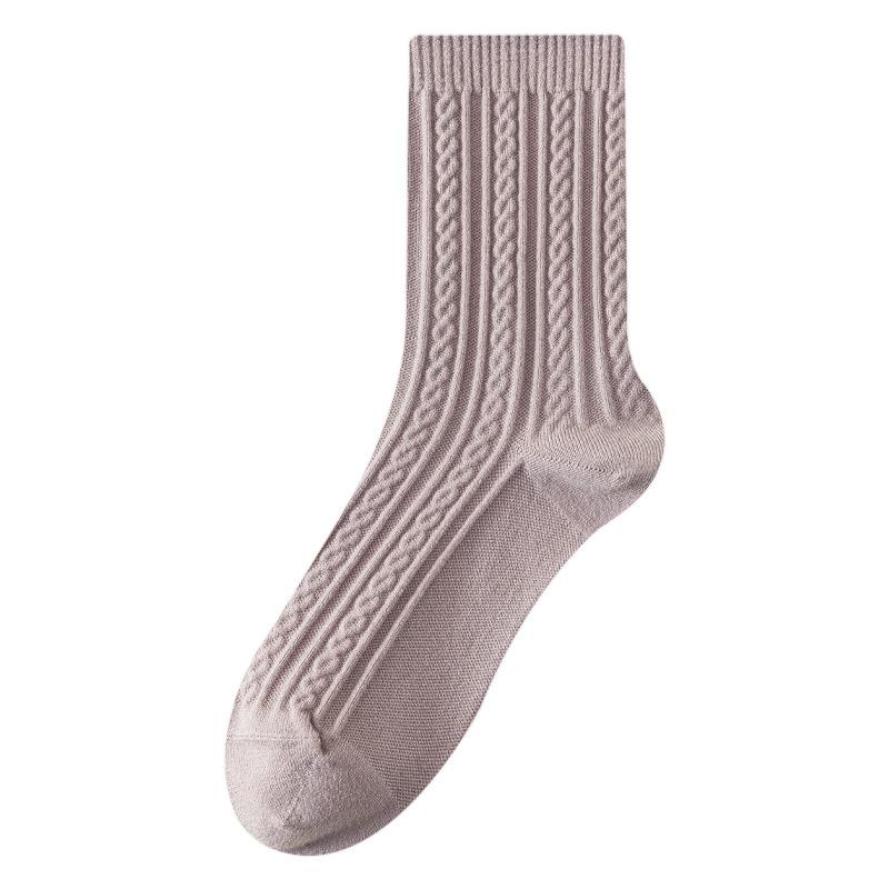 Female Autumn and Winter Thickened Linen Floor In The Long Tube Socks