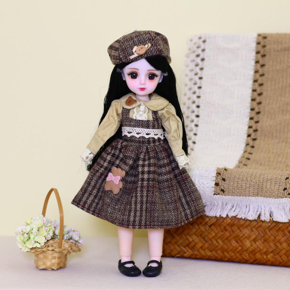 Attractive Eyes 30cm Bjd Doll with Clothes 1/6 SD Princess Makeup Ball Joint Doll  Toddler