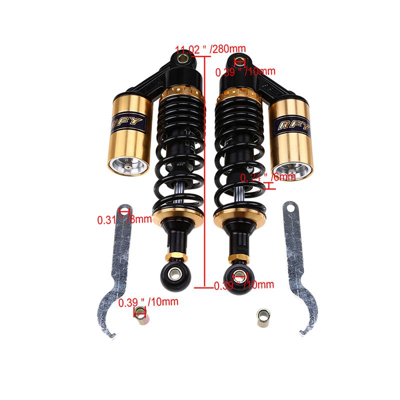 Универсальный 280 мм Круглый Пневматический Амортизатор Вилки Задняя Пружина Подвески Скутер Питбайк Картинг Квадроцикл Мотоцикл