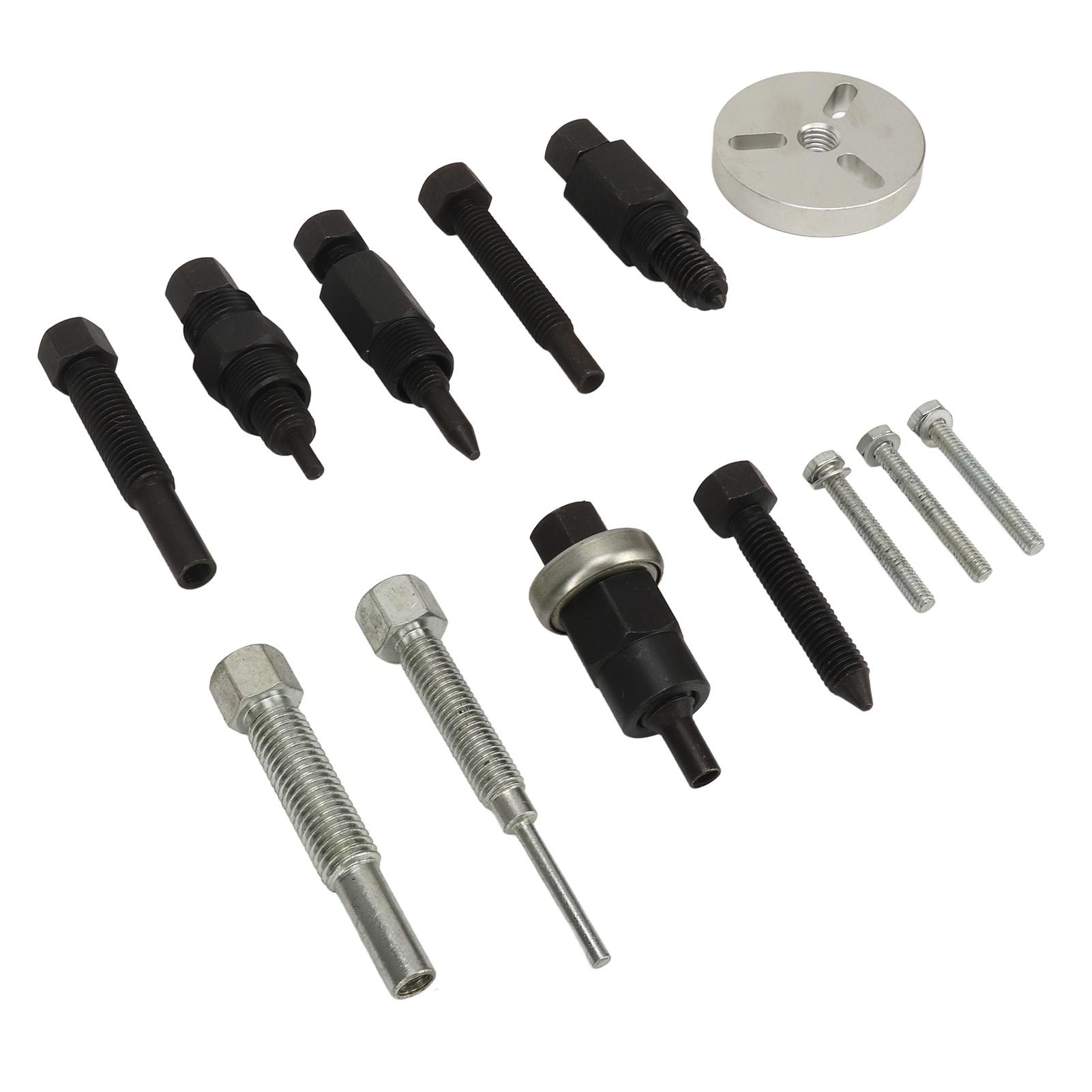 

13 шт. Съемник ступицы сцепления из углеродистой стали, эффективный портативный комплект для обслуживания сцепления компрессора кондиционера