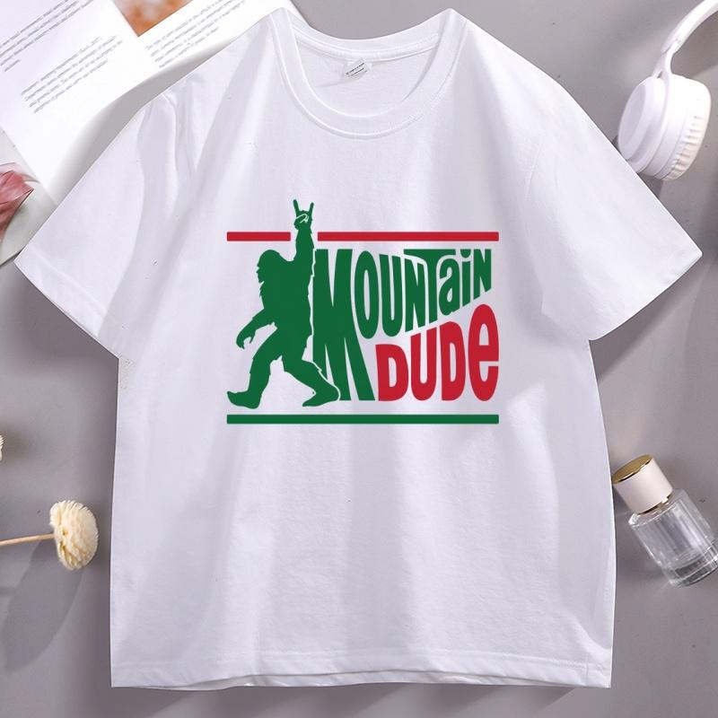 

Bigfoot T Shirts Mountain Dude Tshirt Sasquatch T-Shirt Unisex Women Funny Big Foot Tees Retro Hiking Outdoors Cool Camping Clothes 4XL