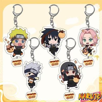 Llavero acrílico de Anime Naruto, accesorio, llavero de dibujos animados de Uzumaki Naruto