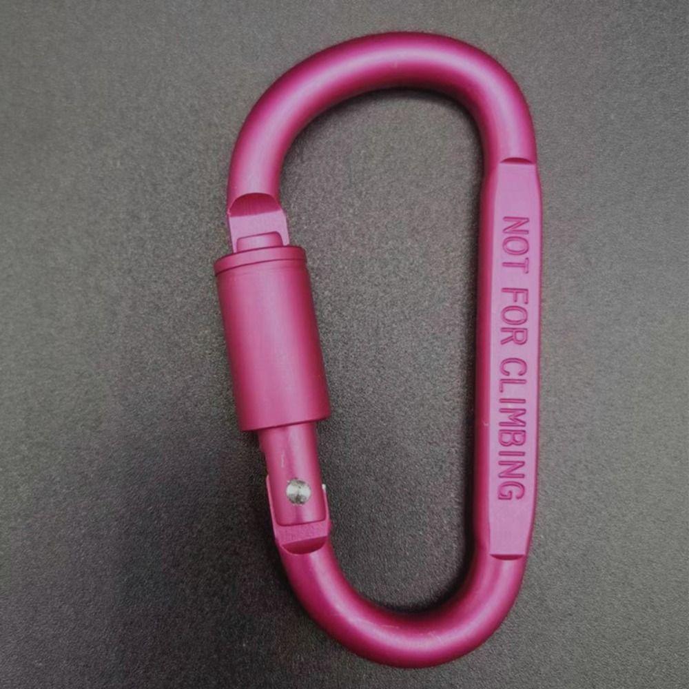 Multi Colors Safety Buckle with Lock D-shape Carabiner New Sports Keychain  Outdoor Tool
