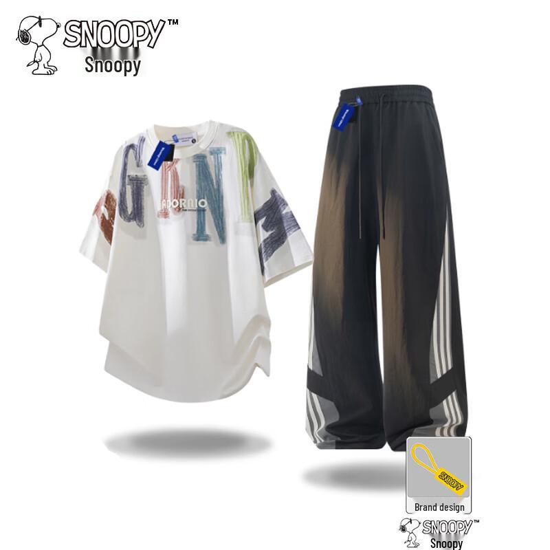 Snoopy Men s Summer Casual Two-Piece Set L