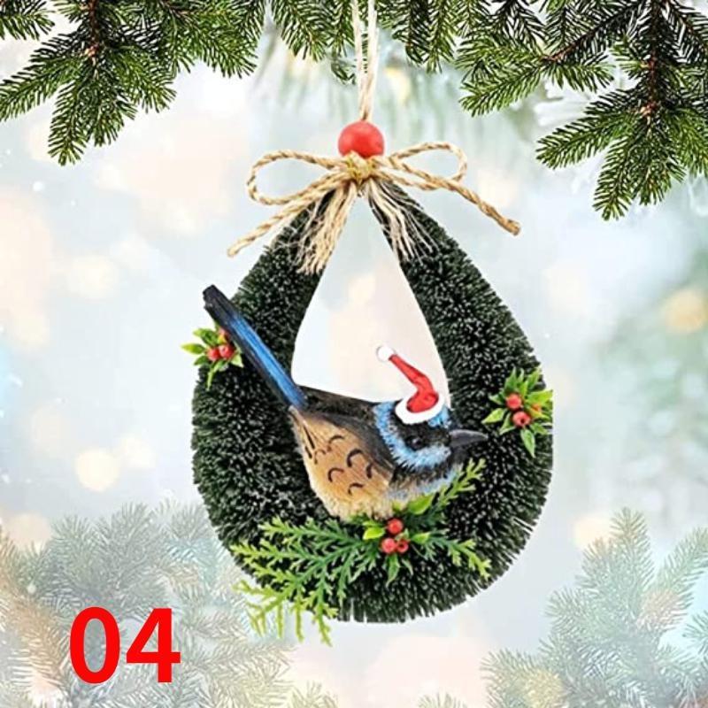 Christmas Acrylic Pendant Animals Decor 12Styles 1pcs Hanging Koala Hedgehog Platypus Bird Xmas Christmas Tree Pendant for Car Backpack Home