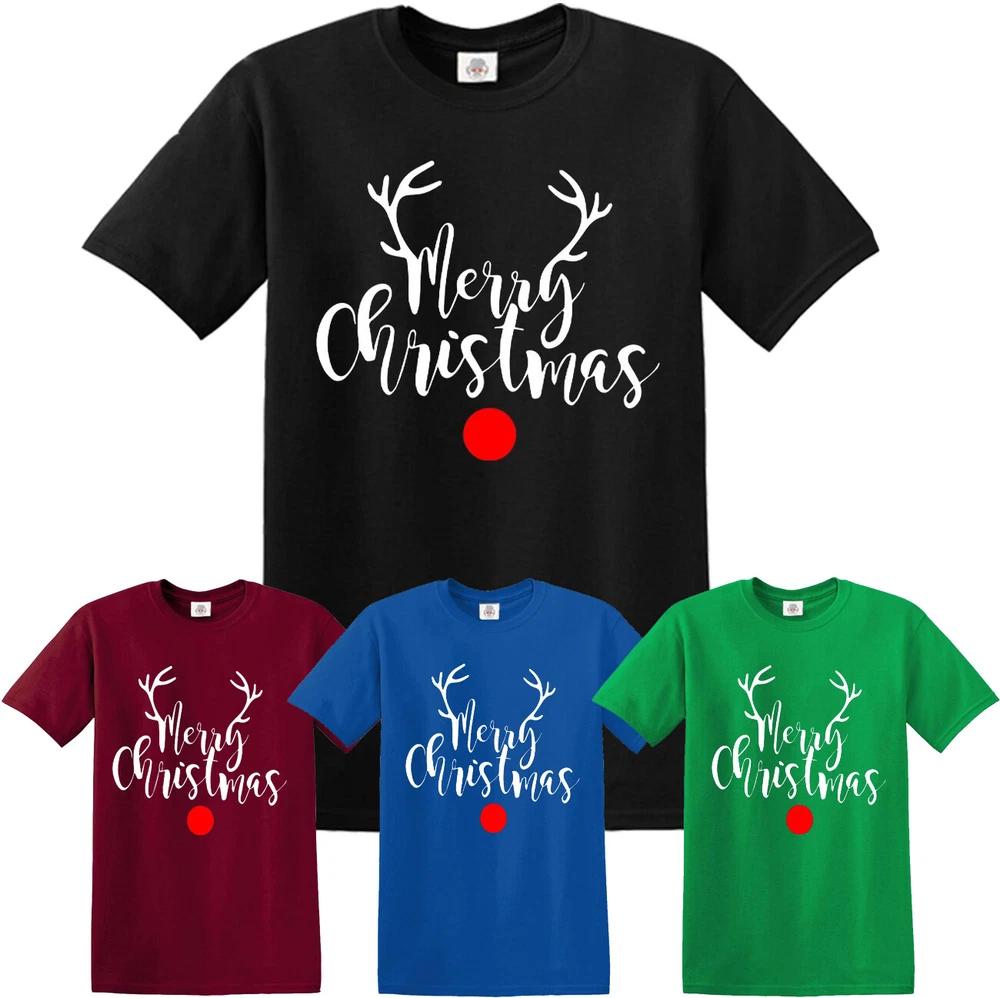 Reindeer merry christmas tshirt xmas gift funny ladies mens christmas tshirt 2XL