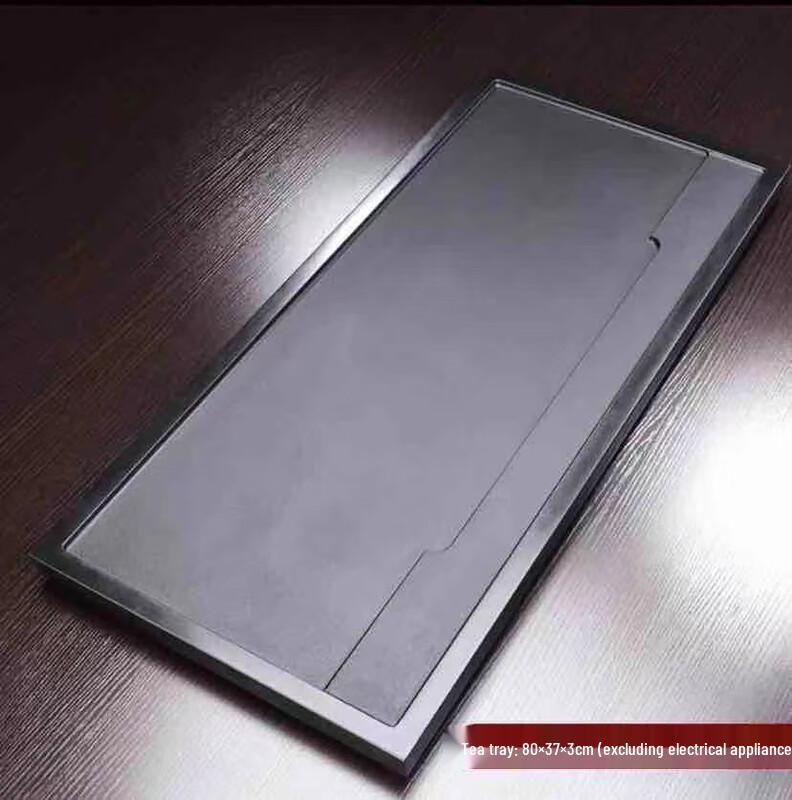 Natural Black Gold Stone Tea Tray