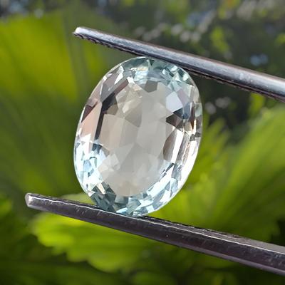 Handmade Faceted Oval Cut Glass Crystal Stone, Ring Size Crystal, 2.30 Carat, 9x7x5 MM Size.