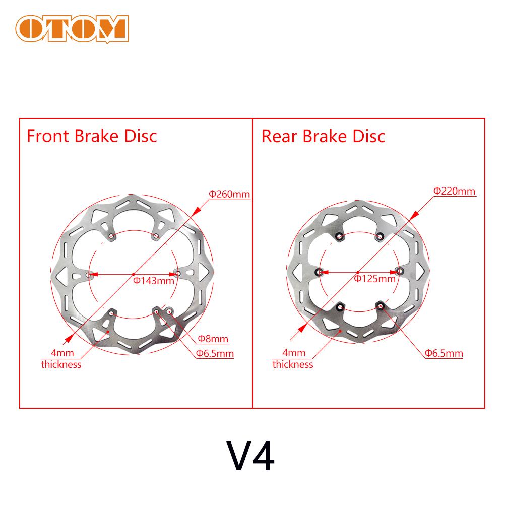 Motorcycle Front Rear Brake Disc For KTM SX XC EXC XCW 98-25 HUSQVARNA TC FC/TX/FX TE/FE GASGAS EC EX MC 4mm Brake Rotor 6 Holes