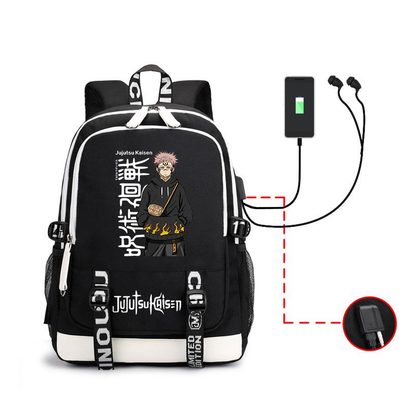 

Spell Return Trend Backpack Anime Peripheral Backpack Headset Usb Charging Large Capacity Computer Bag 16inch