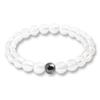 Creative Pink Crystal & Black Agate Single Strand Bracelet Gift Set
