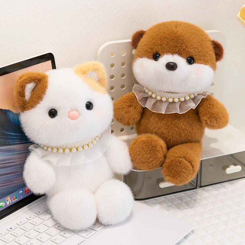 Small Animal Plush Toy Pearl Running Series Eight-inch Three-cat Cat Doll Cute Pet West Highland Doll
