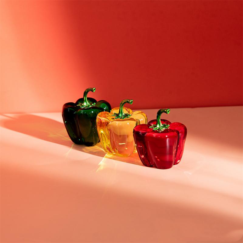 Chili Decoration Unique Glazed Home Table Decoration Eye-catching Table Decorations Artificial Pepper Versatile Artificial Mini