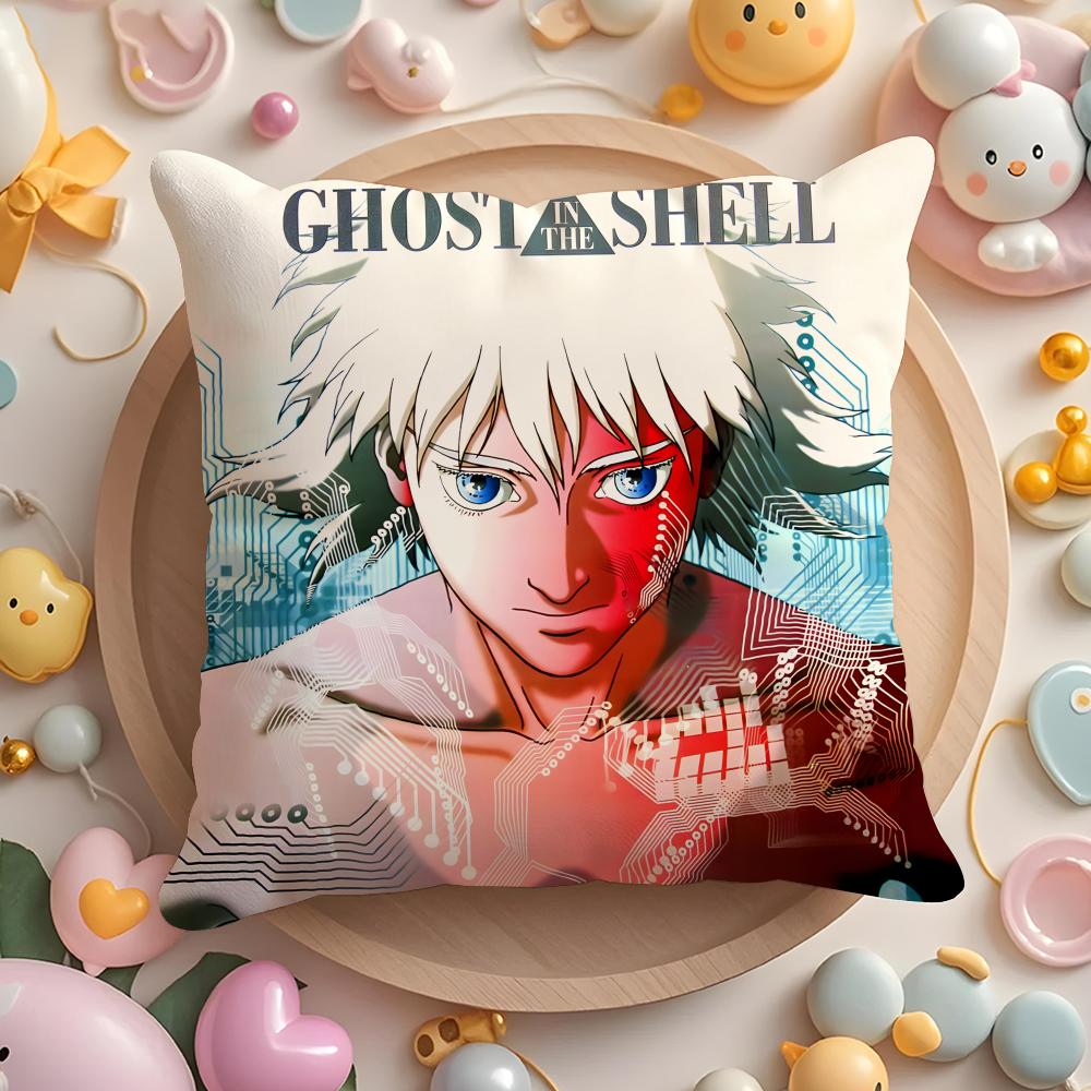 G-Ghost in the S-Shell Cushion Cover Home & Car Multi-Scene Pillow Cover - Reversible, Soft & Durable for Daily Use