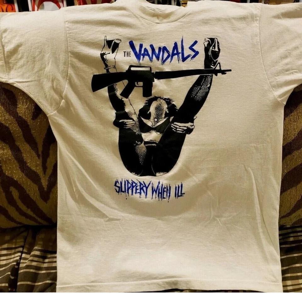 The Vandals Slippery When Ill T-Shirt Tops tees Men's Women's Unisex Cotton Tee All Size S-4XL