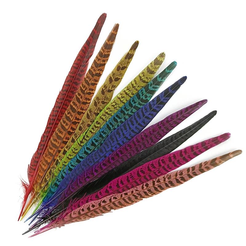 Colorful Pheasant Feathers Table Centerpieces Handicraft Accessories 25-30Cm Natural Plumes Diy Headdress Decoration