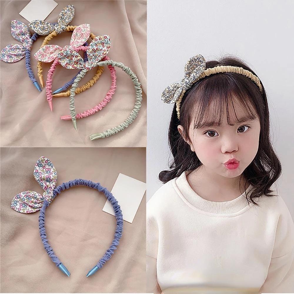 Satın alın Retro Flowers Print Kids Hairband Bowknot Headband Cloth