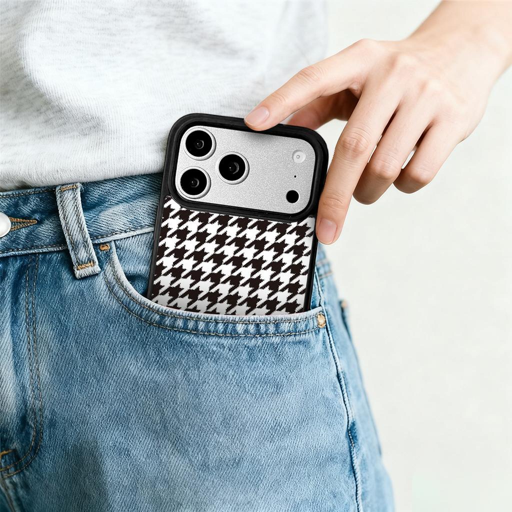 EYCASE Grid Series for iPhone 17 Pro Max Magnetic Case Black Edge TPU + Acrylic Cover Compatible with MagSafe