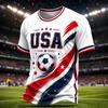 Boys and Girls Loose Fit Casual Soccer Print T-Shirt for Everyday Wear