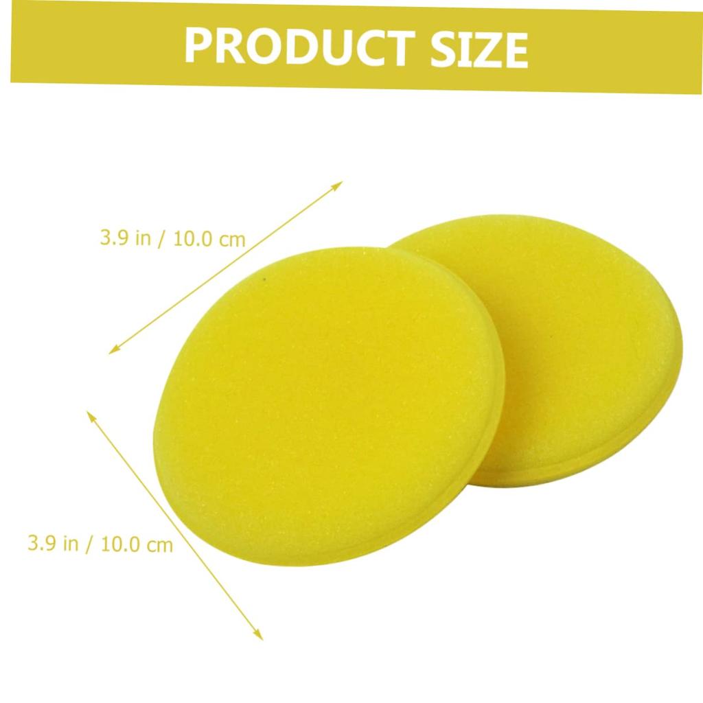 Healifty 24pcs Car Wash Sponge Yellow Sponge Pad Car Wash Tool Car Polishing Sponge