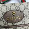 [Pre-Owned] Neo Vintage Series Gold Foil Logo Monogram Tiger Head Decorative Striped Shoulder Strap Canvas And Leather Messenger B - Excellent #VE3BWG