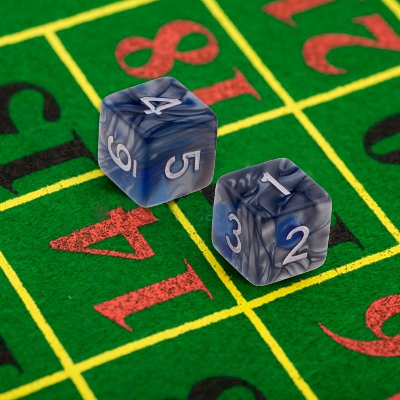 20Pcs D6 Polyhedral Cubes Square Corner Dices Educational DIY Board Game Dices