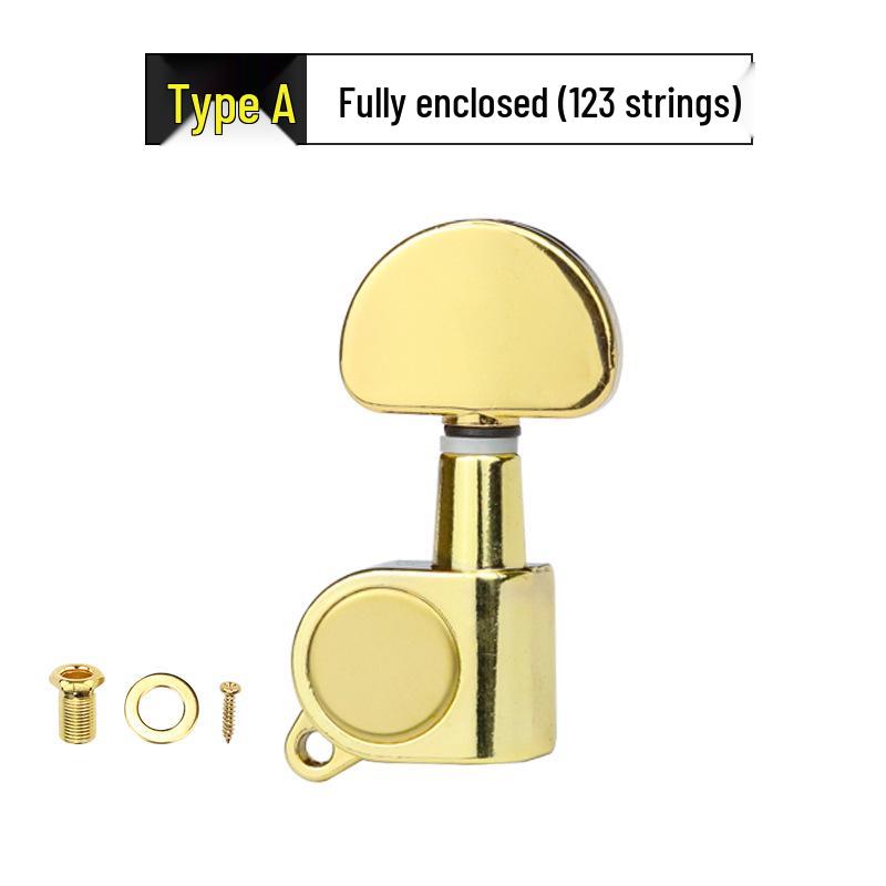 Wooden Folk Guitar Tuning Knobs: Fully Enclosed & Semi-Enclosed Adjusters
