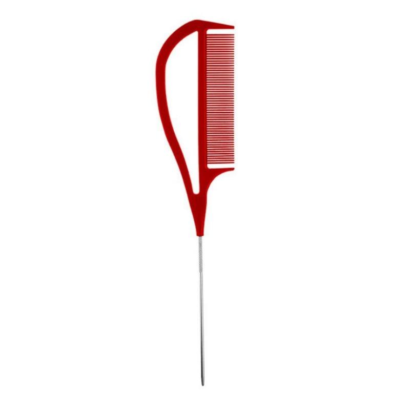 Metal Pin Tail Comb Hairdressers Barbers Rat Tail Comb for Styling Teasing Wide Tooth Pick Stylist Braiding Combs
