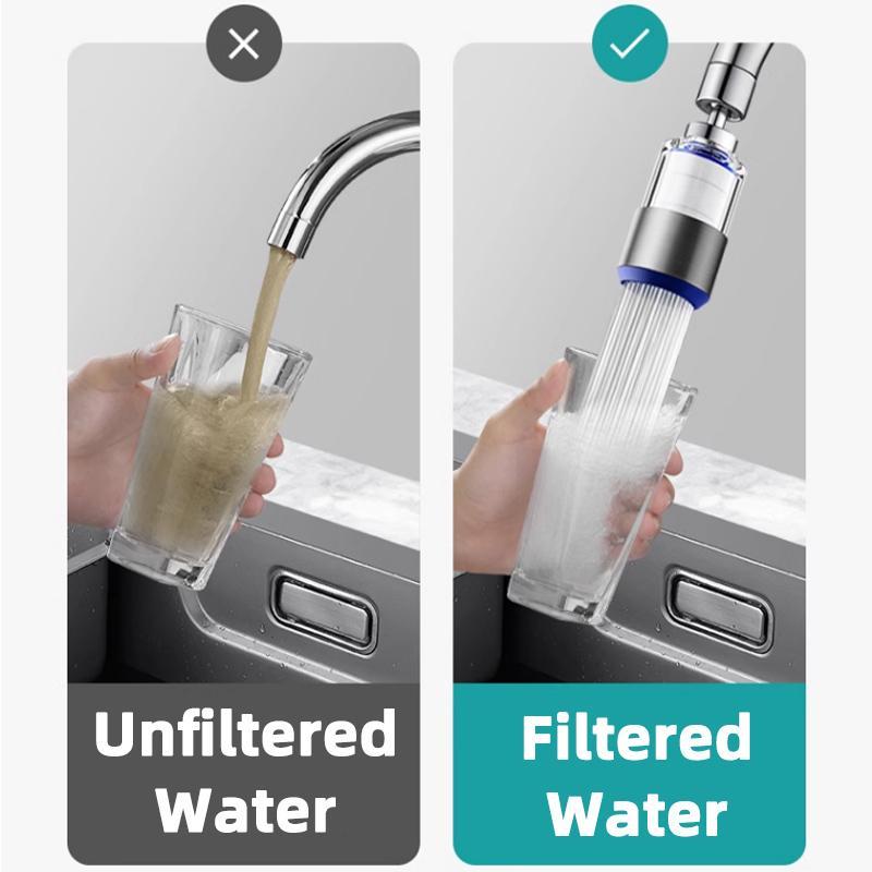 Faucet Filter Nozzle Household Kitchen Water Purifier Splash Proof Extender Vegetable Sink Water Purifier Dual Mode