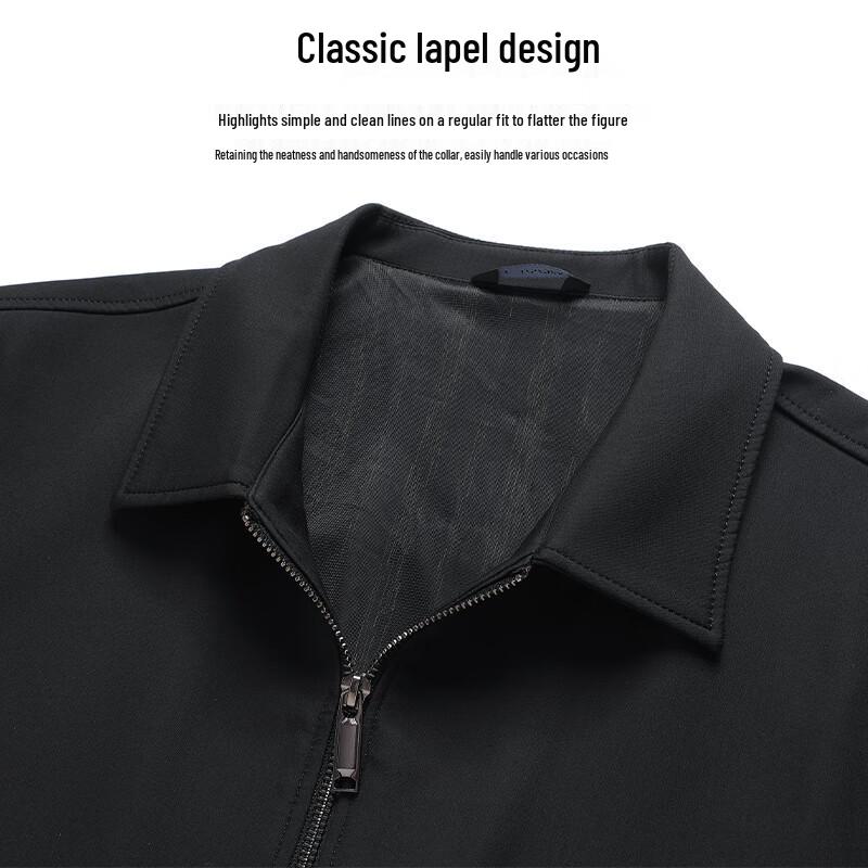 Romon Herren Business Casual Knitterfreies Reversjackett