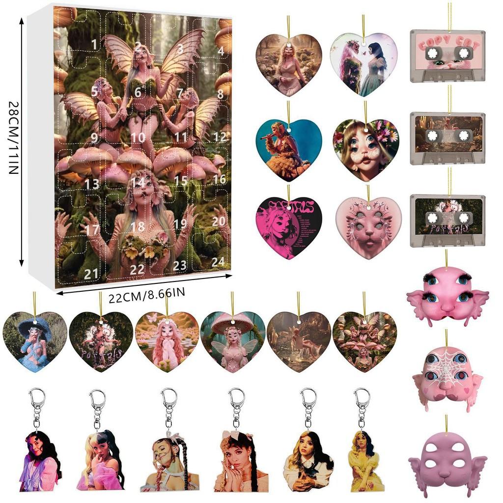 Martinez Melanie 24pcs Blind Box Xmas Gift Figurine Christmas Pendant Countdown