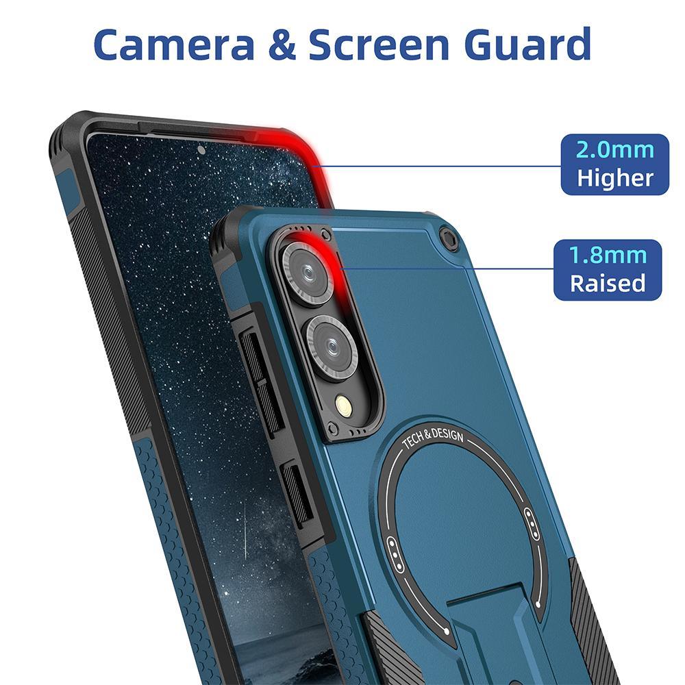 Magnetic Case for Samsung Galaxy S24/S25 Ultra A14/A15/A16 A25/A26 A35/A36 A54/A55/A56, Heavy Duty Shockproof with Kickstand