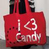 I Love Candy Eco Bag Red