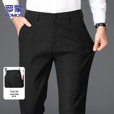 Men's Business Casual Straight-Leg Suit Pants