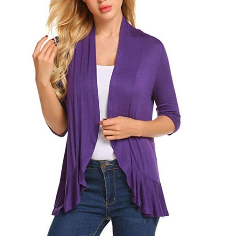Spring & Autumn Women's Solid Color Cardigan - European & American Hot-Selling Fashion