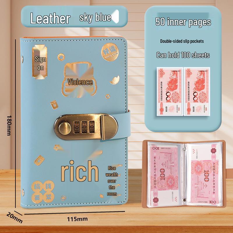 2025 Nový styl spořicí pořadač na hotovost: Album pro ukládání peněz a účetnictví